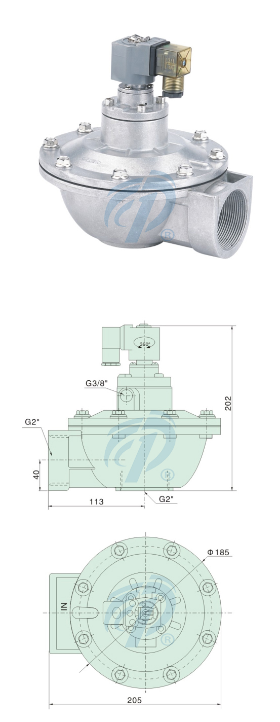 直角式布袋除塵閥尺寸規格