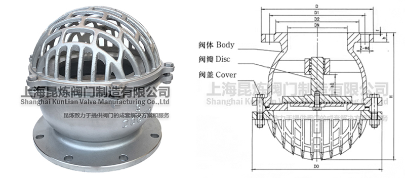 H42X/W/F不銹鋼法蘭底閥結構圖- 上海昆煉閥門制造有限公司 H42X/W/F不銹鋼法蘭底閥結構圖- 上海昆煉閥門制造有限公司
