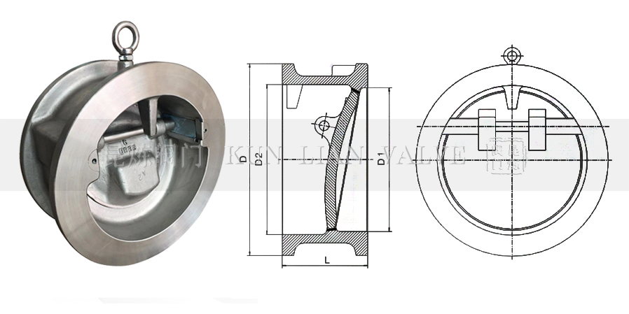 H74H-150LB斜盤式對夾止回閥結構圖- 上海昆煉閥門制造有限公司 H74H-150LB斜盤式對夾止回閥結構圖- 上海昆煉閥門制造有限公司